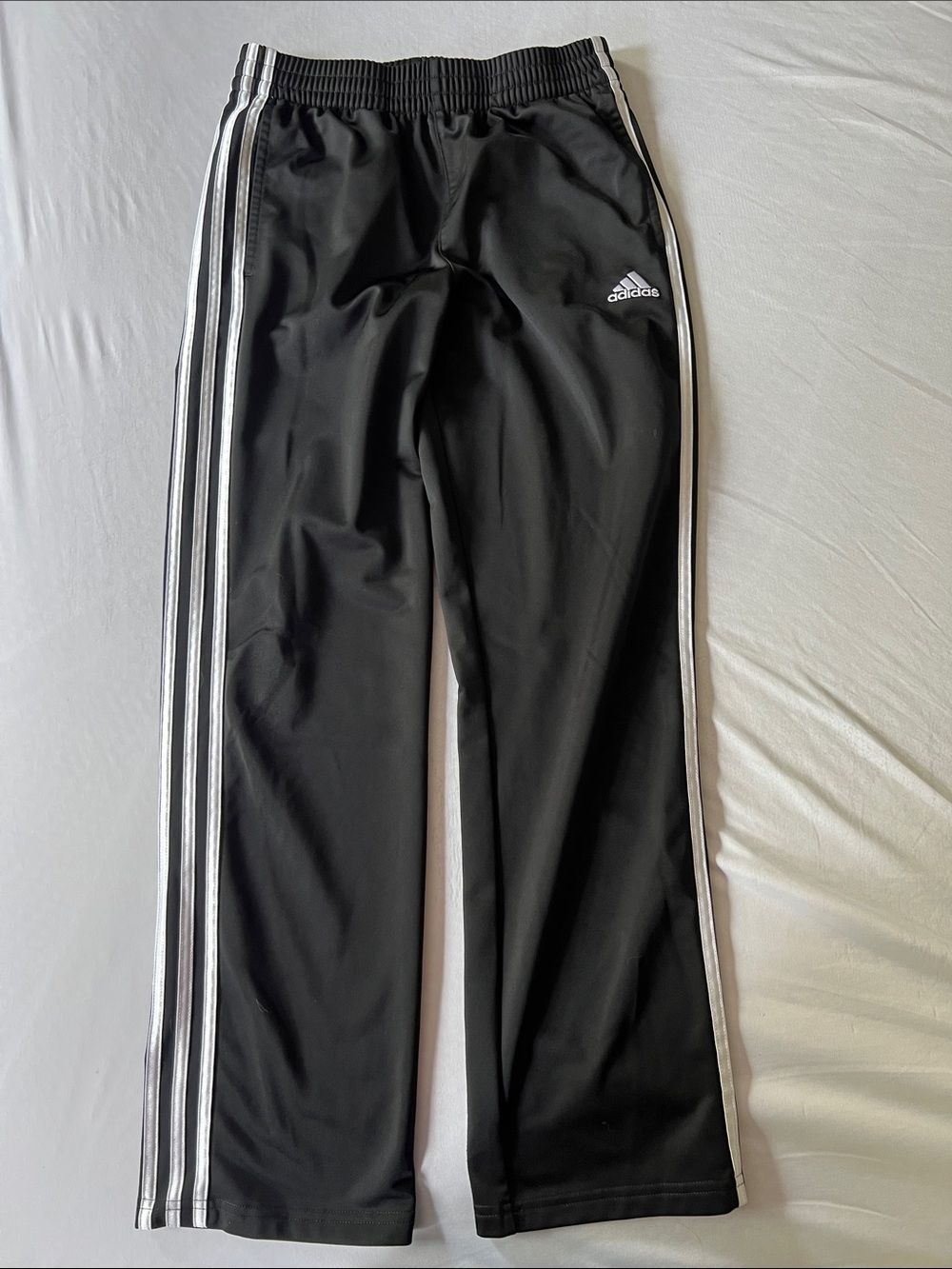 adidas Black Joggers with White Triple Stripes